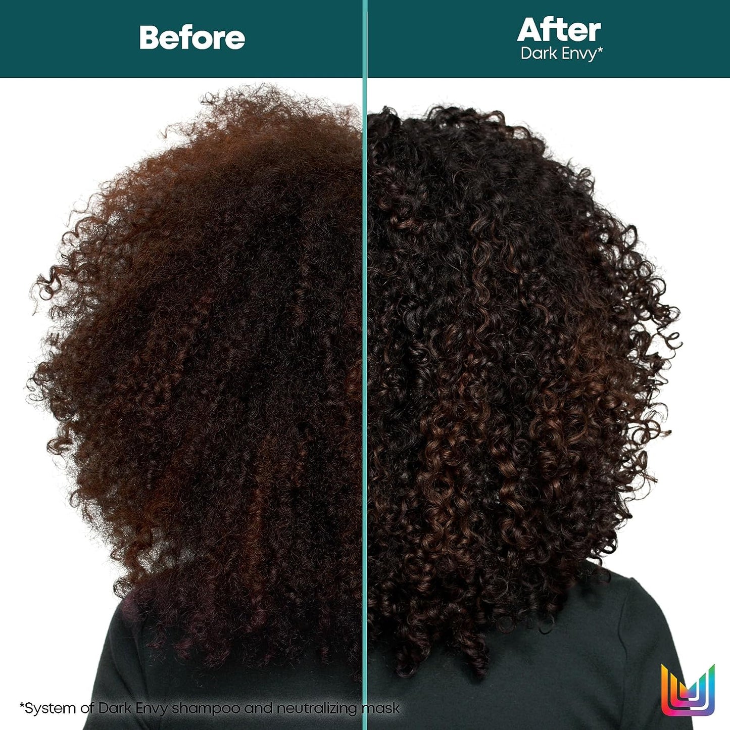 Matrix Total Results Dark Envy Red Neutralization Mask before and after use