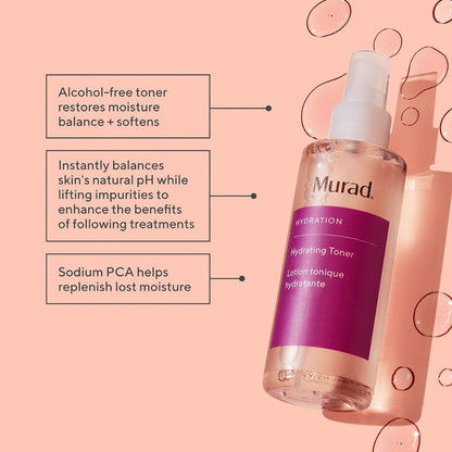 Alcohol-free toner restores moisture + softens