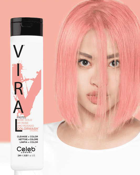 Celeb Luxury Viral Colorwash Pastel Rose Gold 8.25oz.