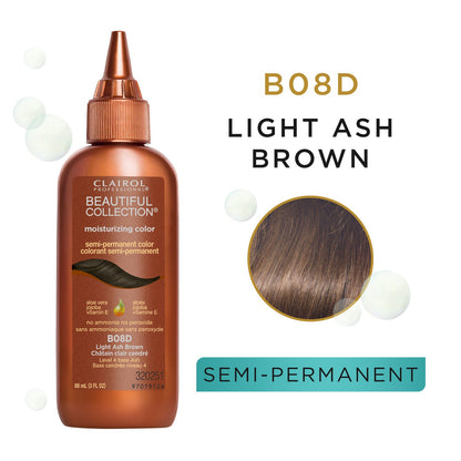 Clairol Professional Beautiful Collection Semi-Permanent Hair Color B08D Light Ash Brown