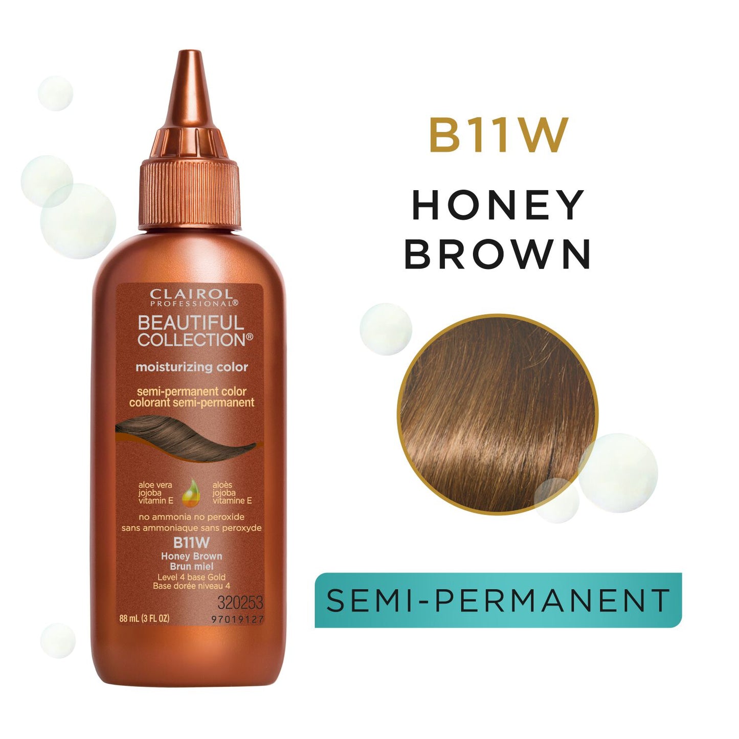 Clairol Professional Beautiful Collection Semi-Permanent Hair Color B11W Honey Brown