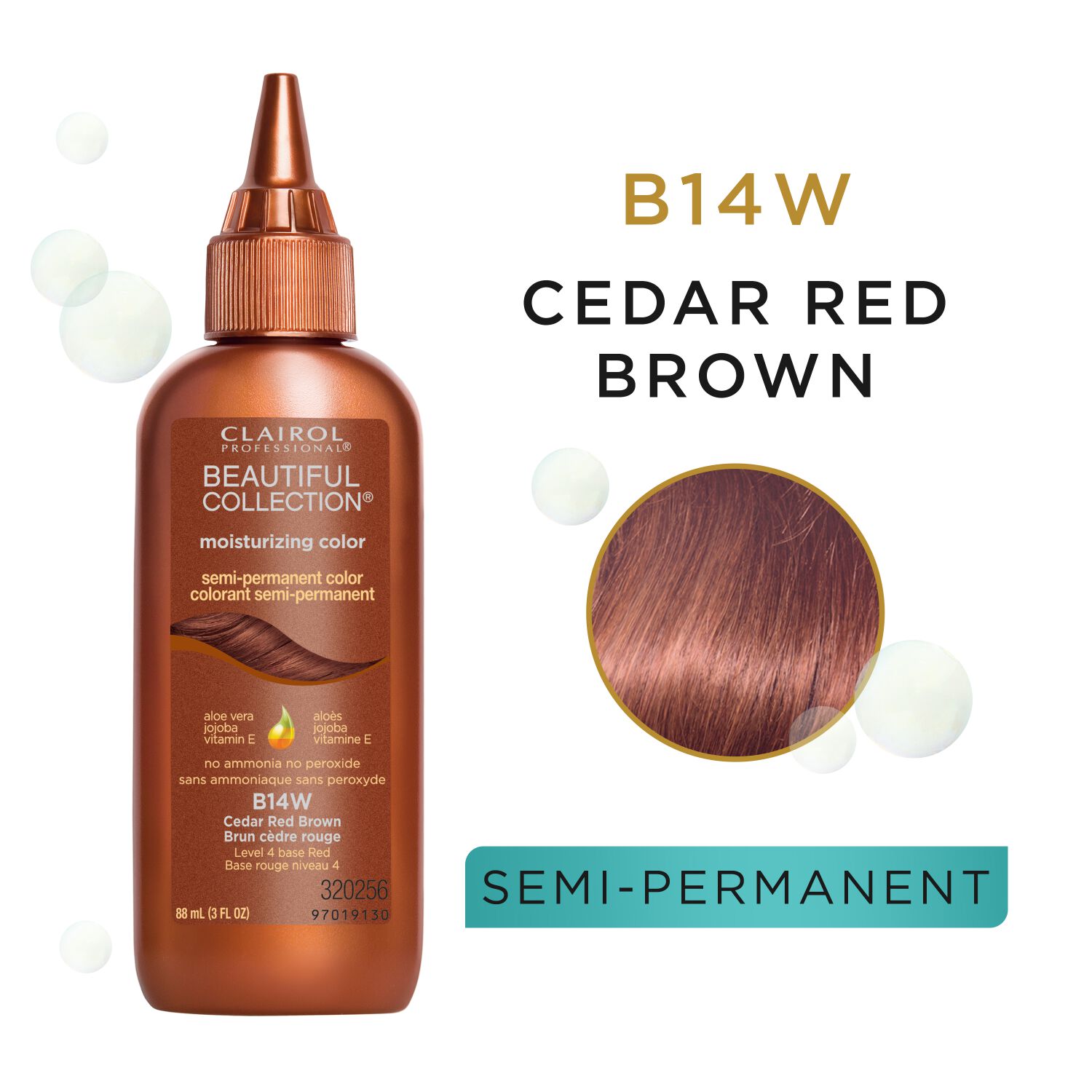 Clairol Professional Beautiful Collection Semi-Permanent Hair Color B14W Cedar Red Brown