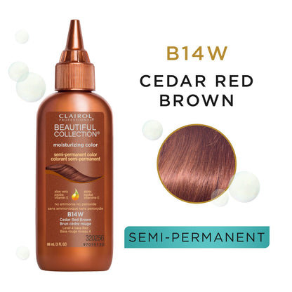 Clairol Professional Beautiful Collection Semi-Permanent Hair Color B14W Cedar Red Brown