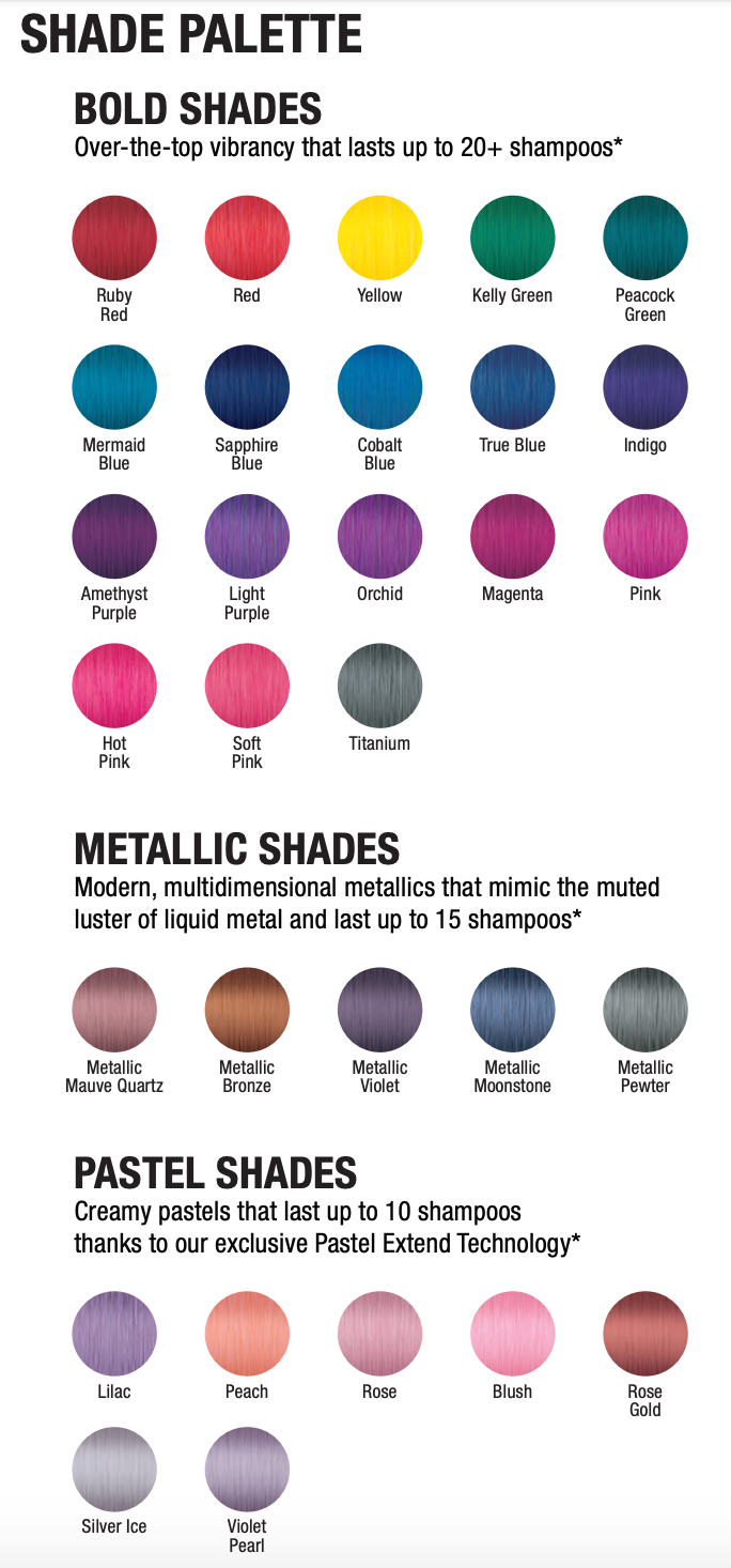 Joico Color Intensity Semi-Permanent Hair Color 4oz. Color/Shade Palette