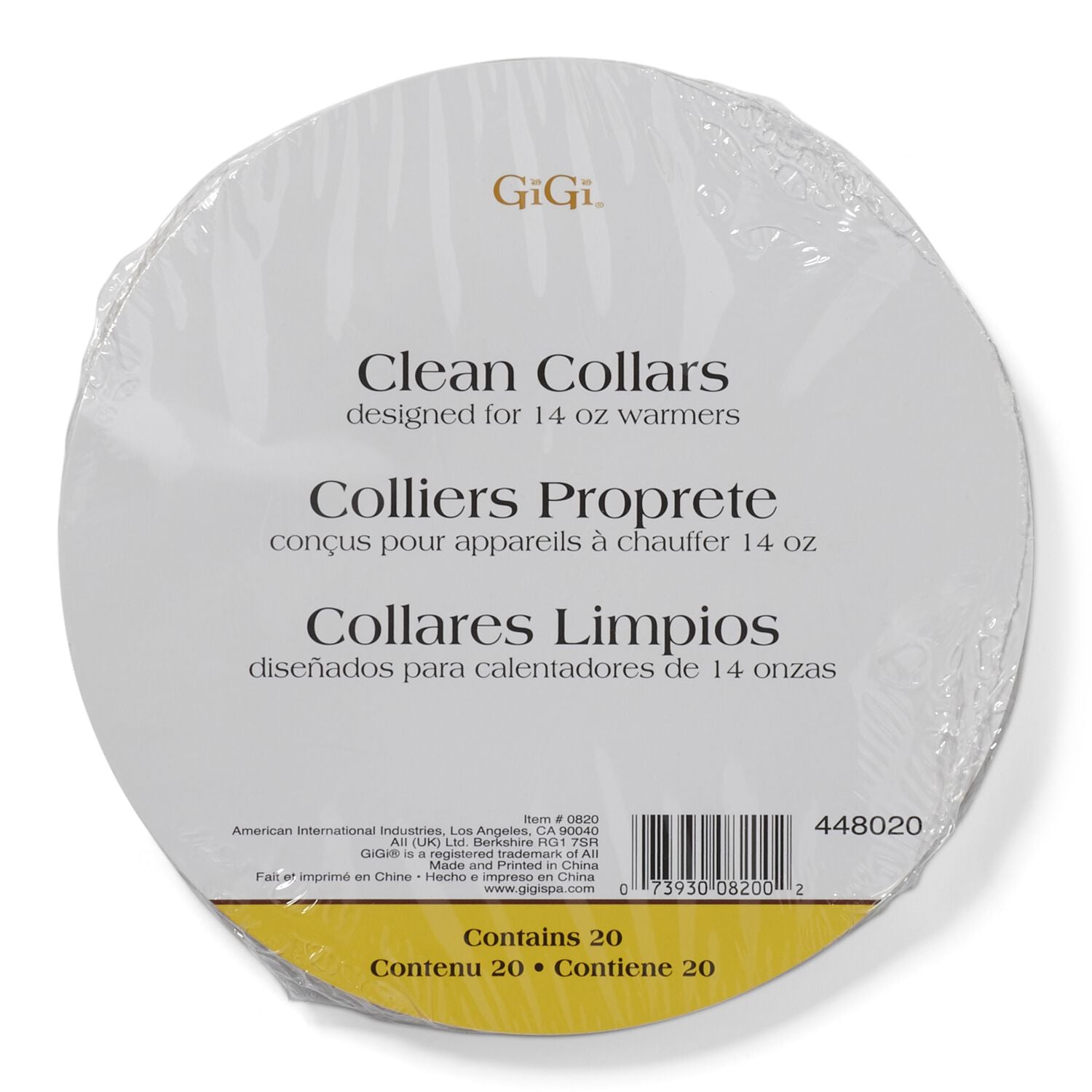GiGi Wax Warmer Clean Collars 20 count