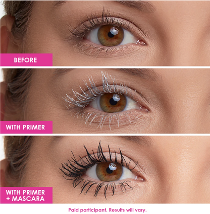 Grande Primer Pre-Mascara Lengthener & Thickener Before and After