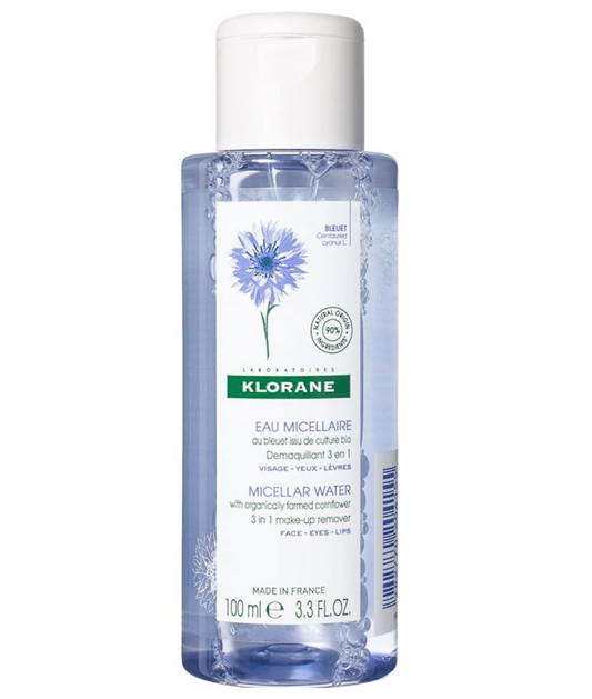 Klorane Micellar Water 3-in-1 Make-Up Remover 3.3oz.