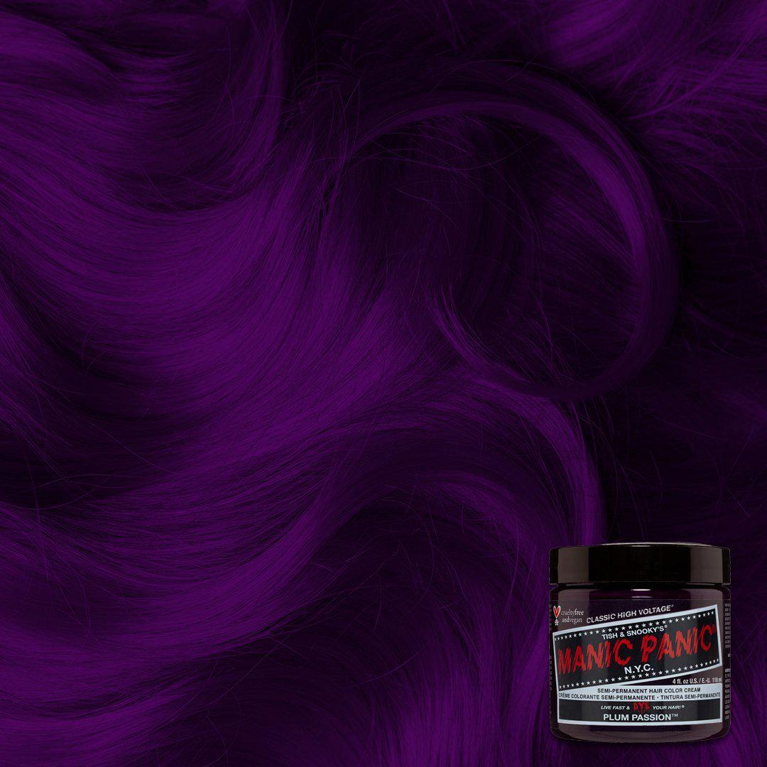 Manic Panic Semi Permanent Hair Color 4oz. Plum Passion