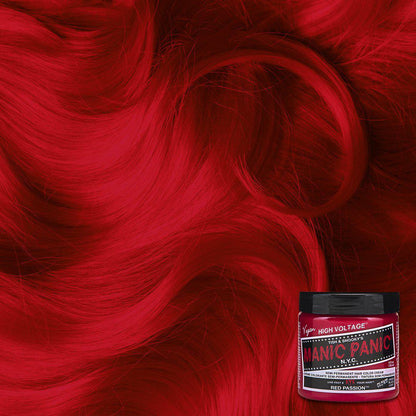 Manic Panic Semi Permanent Hair Color 4oz. Red Passion