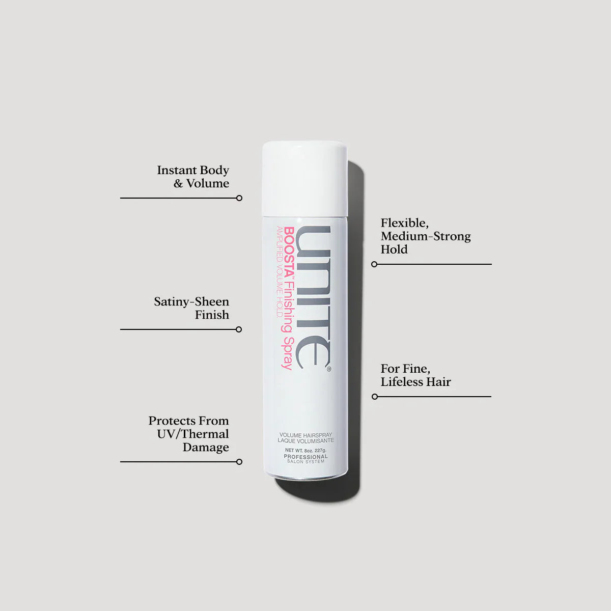 Unite Boosta Finishing Spray product benefits