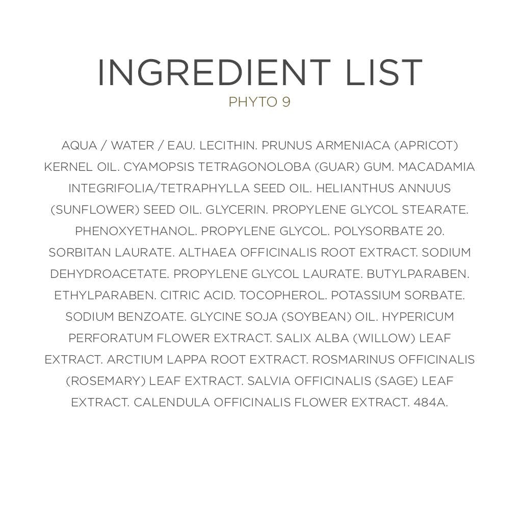 Ingredient List