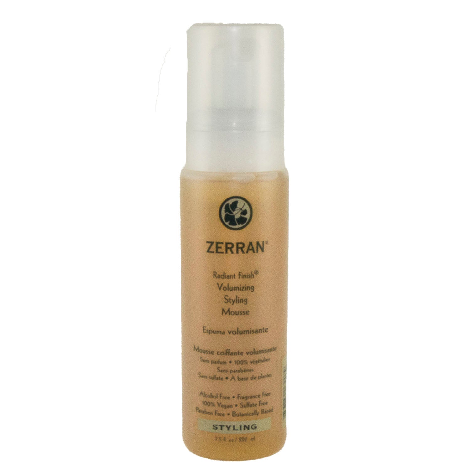 Zerran Radiant Finish Volumizing Styling Mousse 7.5oz.