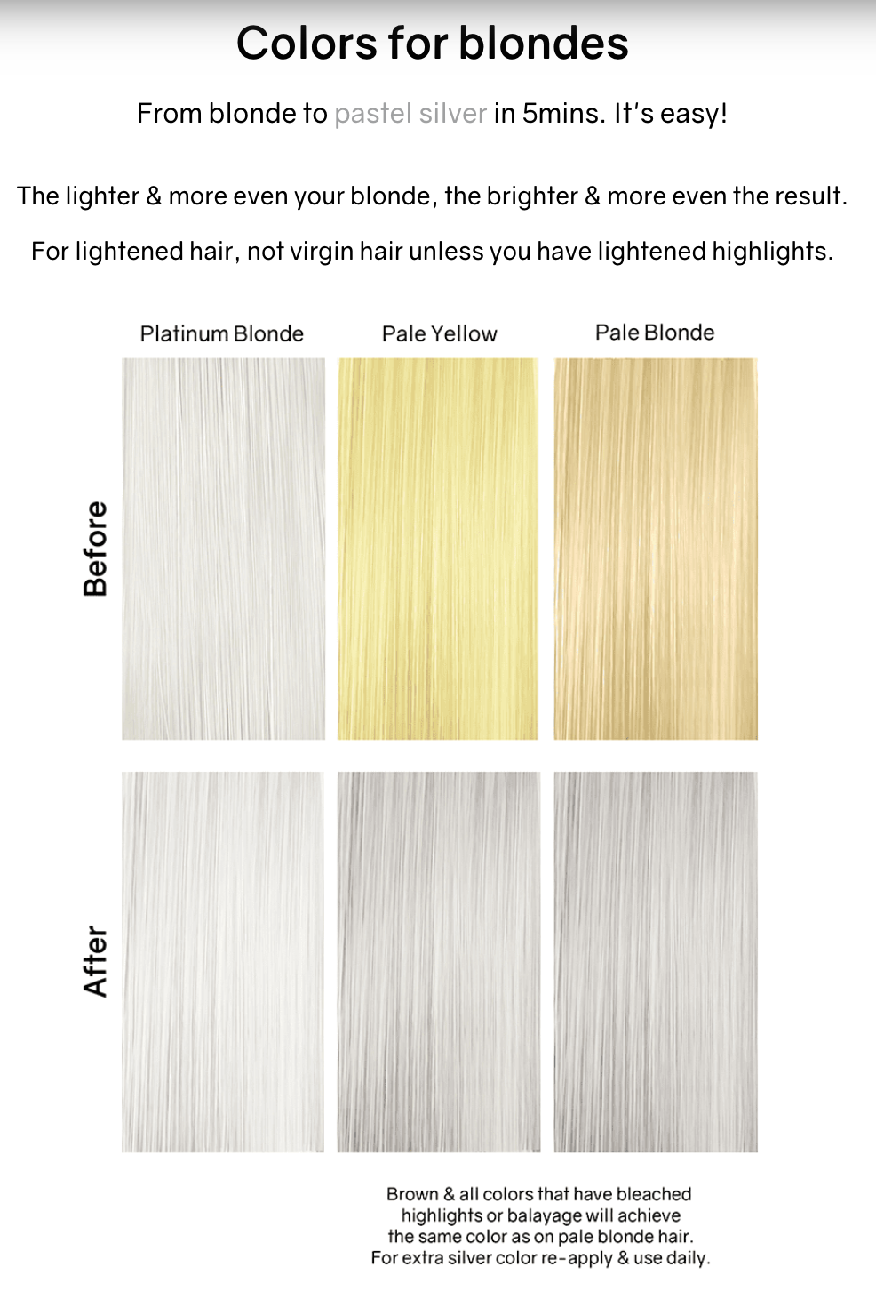Celeb Luxury Viral Colorwash Pastel Silver Before and After