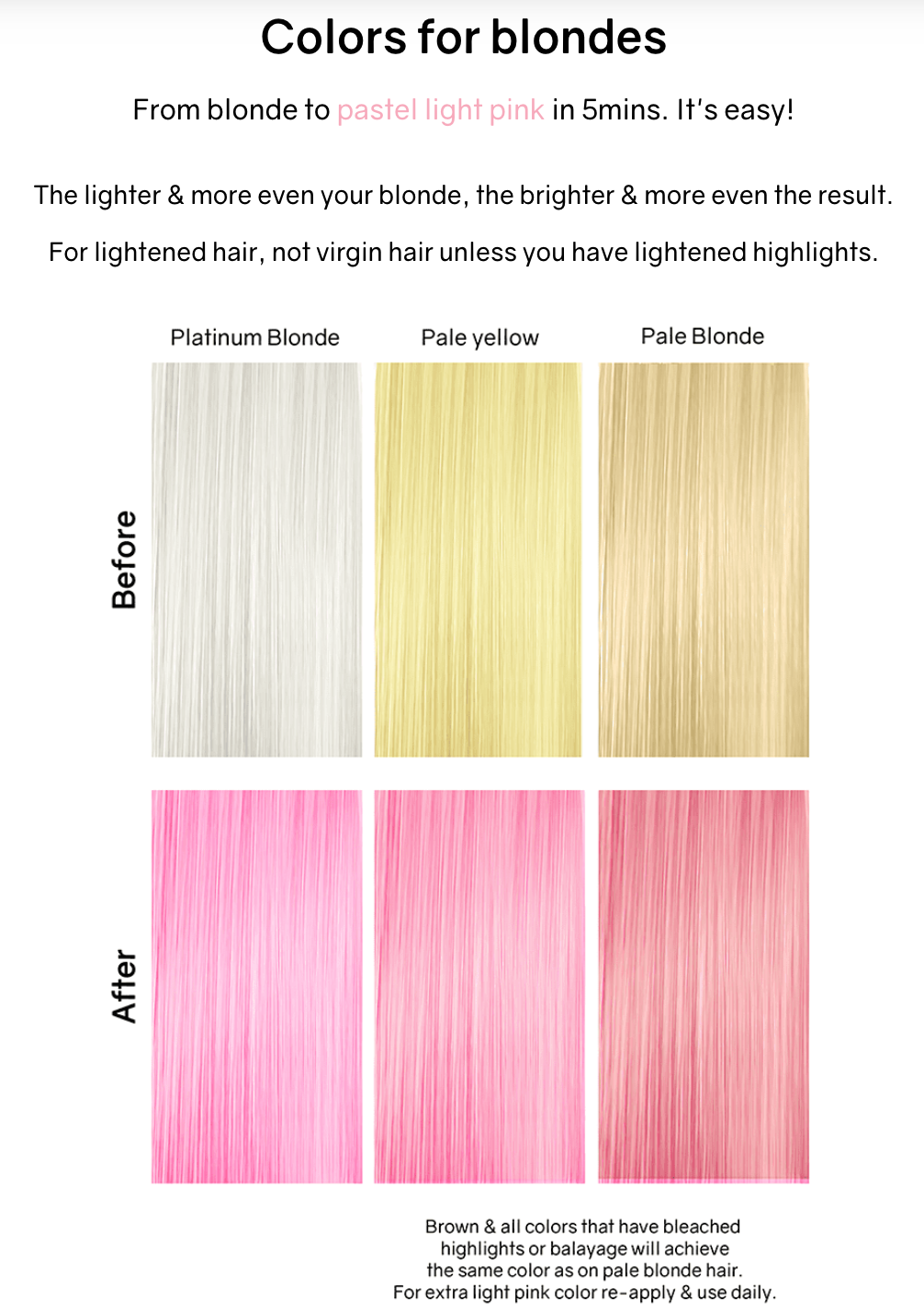 Celeb Luxury Viral Colorwash Pastel Light Pink Before and After