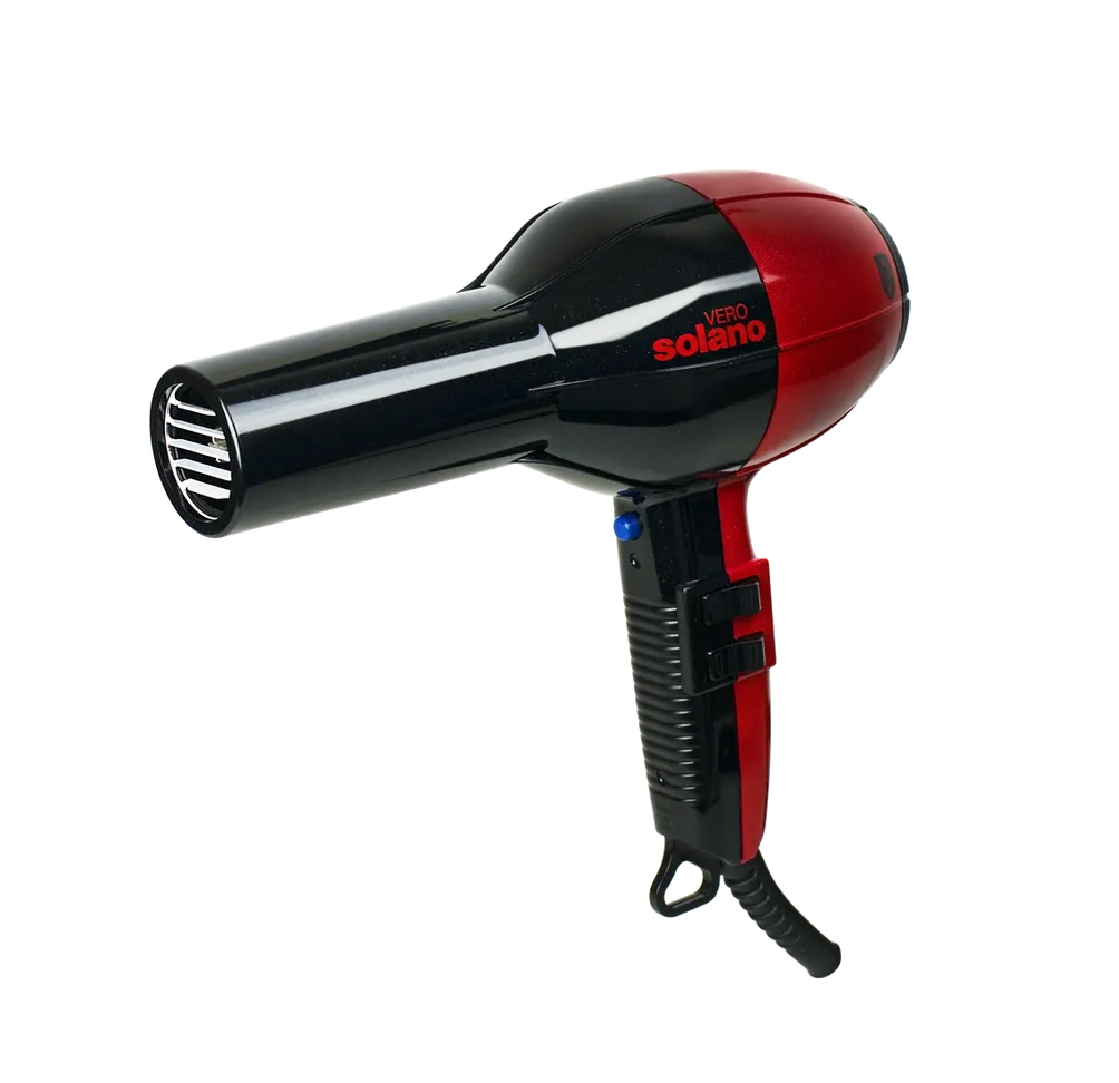 Solano Vero Rosso Hair Dryer Black & Red