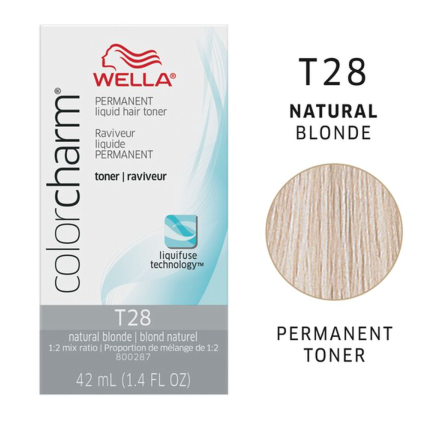 Wella Color Charm Permanent Liquid Toners 1.4oz. (T28 Natural Blonde)