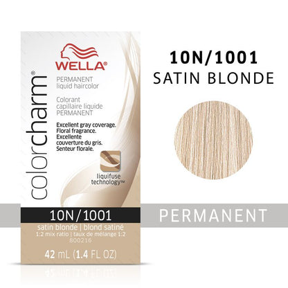 Wella Color Charm Permanent Liquid Color 1.4oz. 10N Satin Blonde