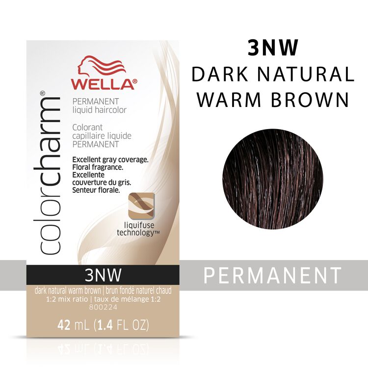 Wella Color Charm Permanent Liquid Color 1.4oz. 3NW Dark Natural Warm Brown