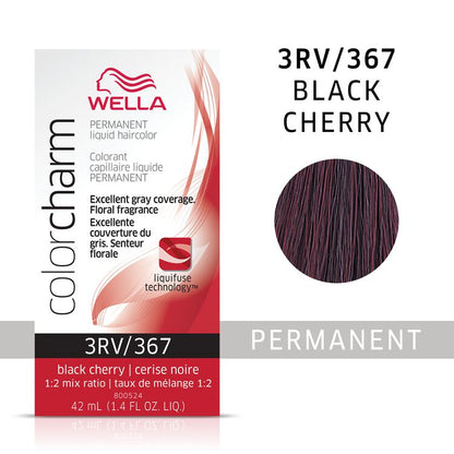 Wella Color Charm Permanent Liquid Color 1.4oz. 3RV Black Cherry