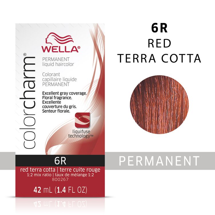 Wella Color Charm Permanent Liquid Color 1.4oz. 6R Red Terra Cotta