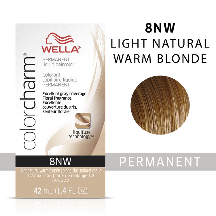 Wella Color Charm Permanent Liquid Color 1.4oz. 8NW Light Natural Warm Blonde