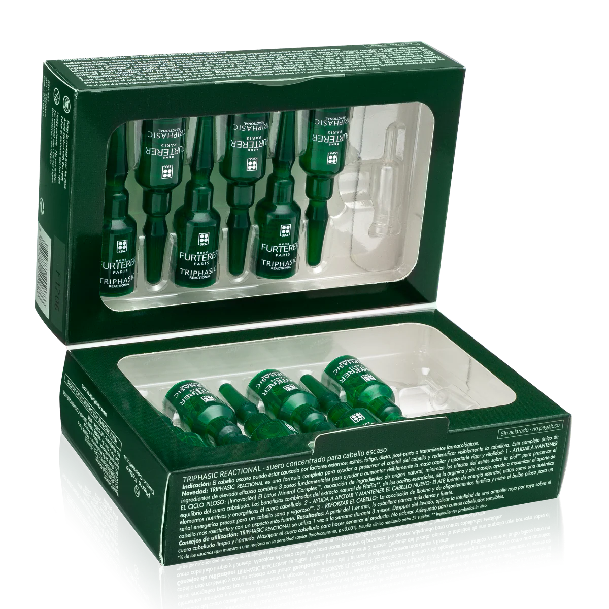 Rene Furterer Triphasic Reactional Concentrated Serum comes with 12 vials of 0.16oz. each