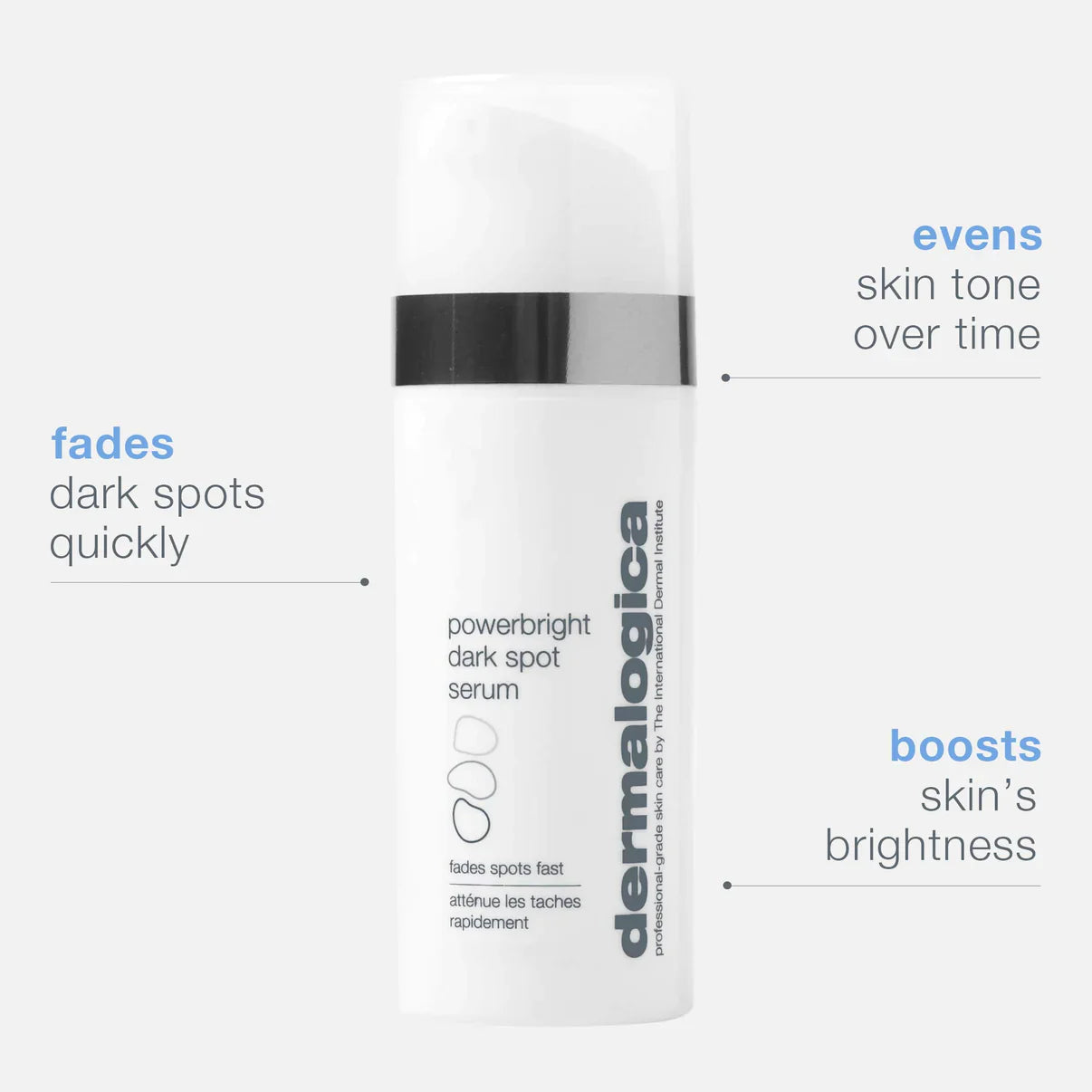 Dermalogica Powerbright Dark Spot Serum fades dark spots quickly, evens skin tone over time, and boosts skin's brightness