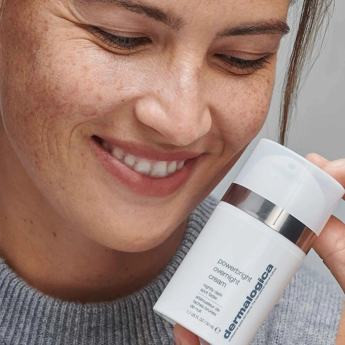 Dermalogica Powerbright Overnight Cream and model