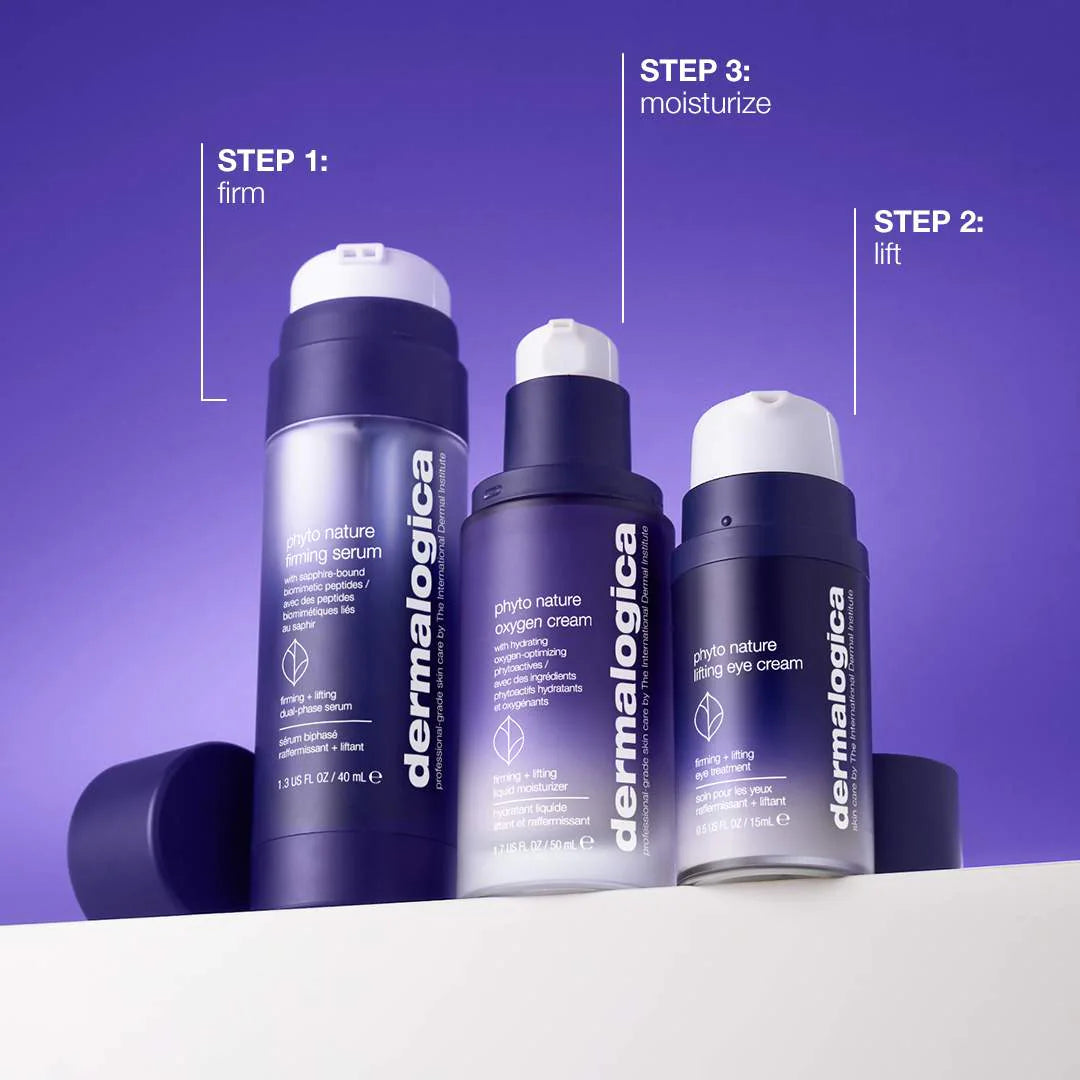 Step 1 firm, step 2 lift, and step 3 moisturize